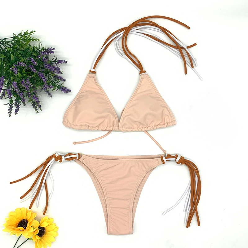Соблазнительное бикини 2019 комплект купальник для женщин и девушек винтажный