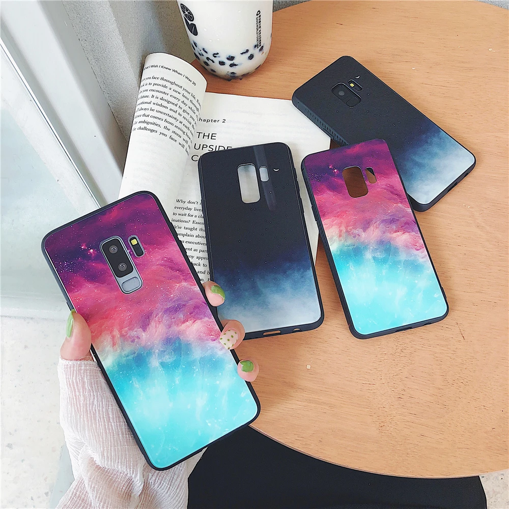 

Gradient Glass Phone Case For Samsung Galaxy S10 S9 S8 Plus Ultra Thin Tempered Glass Cases for Samsung Note 9 8 Colorful Cover