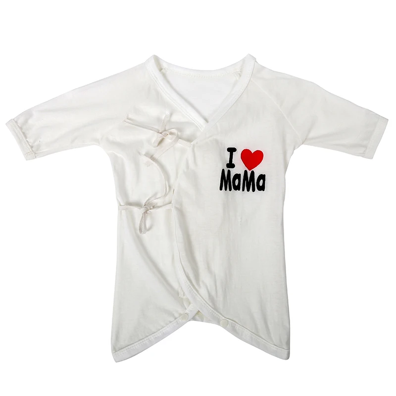 От 0 до 6 месяцев с принтом I love Mama/Papa хлопковый комбинезон для маленьких мальчиков