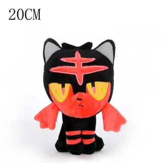 Litten 20cm Пикачу Бульбазавр Squirtle Charmander Мягкая Игрушка коллекция хобби кукла аниме периферийная плюшевая кукла рождественский подарок для детей - Цвет: Litten 20cm