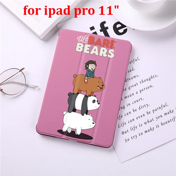 for pro 11 inch Чехол для планшета с мультяшными медведями для iPad Pro 9," 10,5" 1" 12,9" из искусственной кожи матовый чехол - Цвет: for pro 11 inch