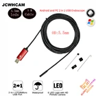 JCWHCAM эндоскоп 5,5 мм 5 м USB Android камера эндоскопа инспекционная трубка змея камера мини камера OTG бороскоп камера эндоскопа