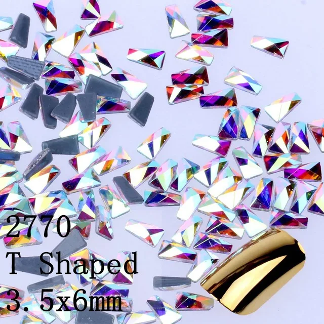 

2018 New Arrive 3.5X6MM T-Shaped Strass Clear AB Hot Fix Rhinestone More Shiny Super Bright Glitter Hotfix Iron On Stones