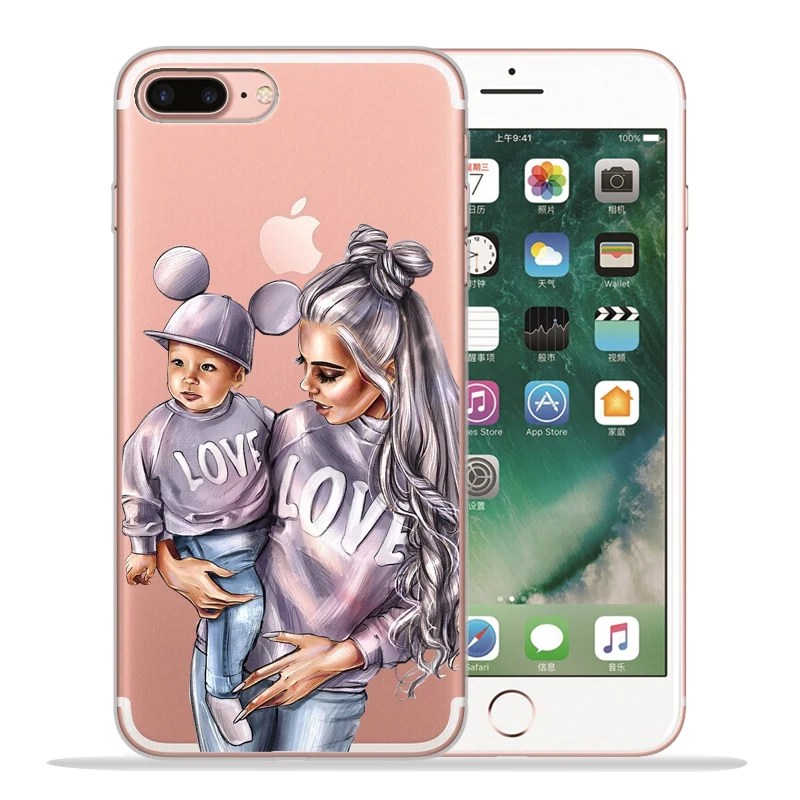 Модный милый Роскошный чехол для девочек iphone 8 7 X XS Max XR 6 Plus SE мягкий прозрачный