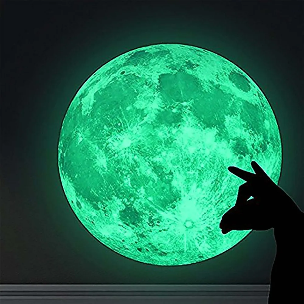 Glow in the Dark Stars with Moon for Ceiling Or Wall Stickers Glowing Decals Room Decor Galaxy Star YL013 |