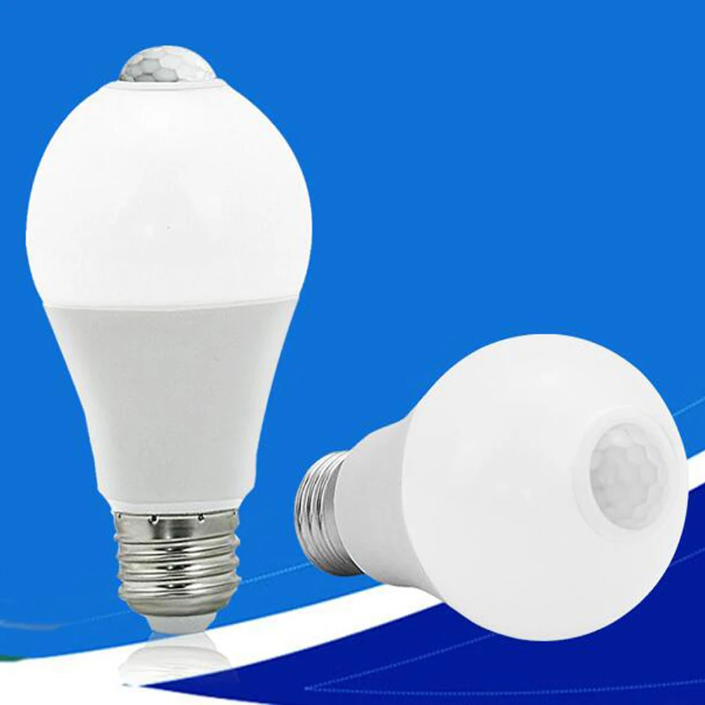 Лампа BECOSTAR E27 220 В SMD 5730 с датчиком движения светодиодная лампа PIR