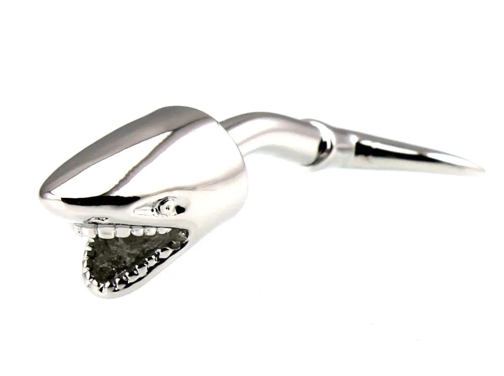 Мужские Запонки Sunnylink серебряные запонки в виде акулы для рубашки M3868 14 мм |