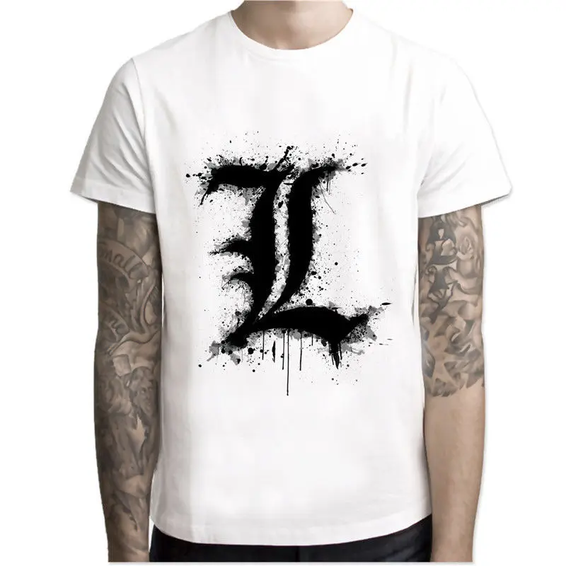 Футболка аниме Death Note L светильник легкий топ для мужчин и женщин модная