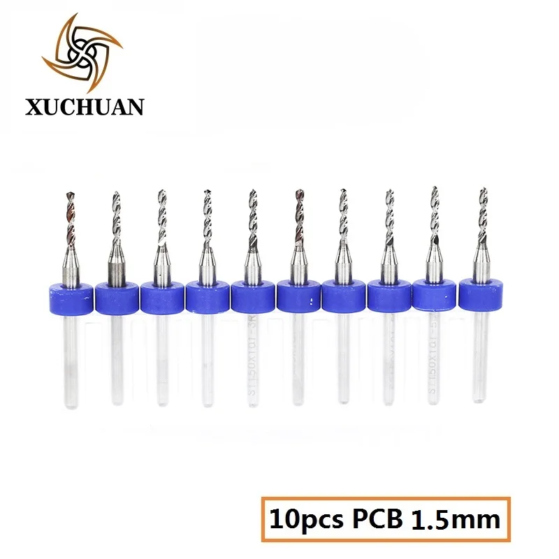 PCB1.5 10PCS 10 шт 0,6-1,5 мм микро PCB сверло для бурения печатной платы спиральное сверло твердосплавное PCB сверло набор - Цвет: PCB1.5 10PCS
