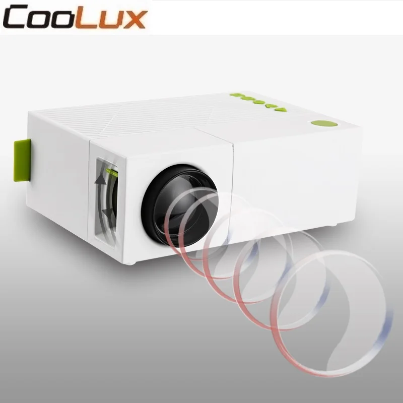 Coolux YG310 мини проектор с высоким разрешением 1080P ЖК светодиодный 400 600лум Аудио AV