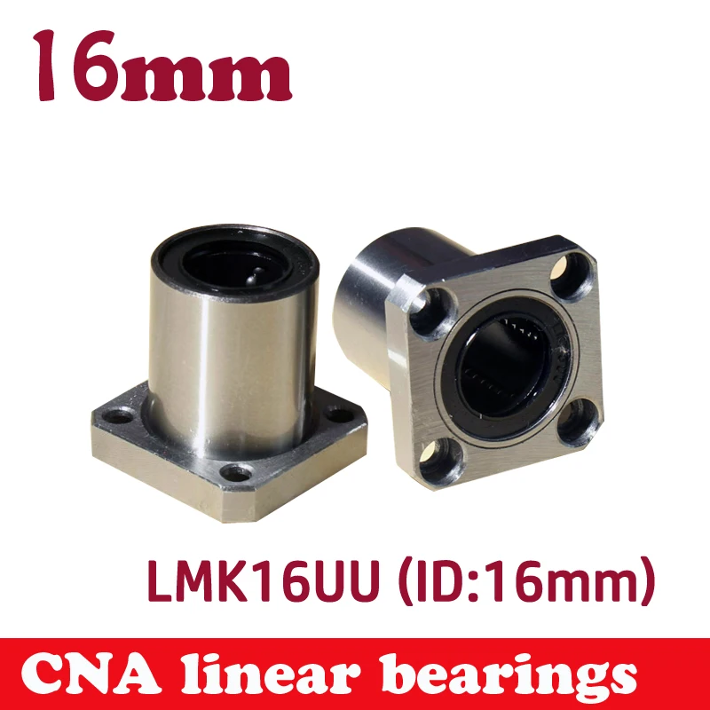 2 шт. LMK16UU LMK16 16 мм круглый фланец линейный шариковый Подшипник Втулка для вал