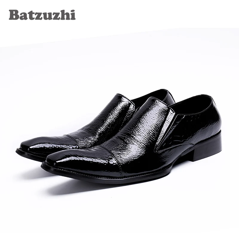 

Luxury Italian Style Men Dress Shoes Black Genuine Leather Shoes Men Formal Business Leather Shoes Zapatos Hombre, US12 EU46