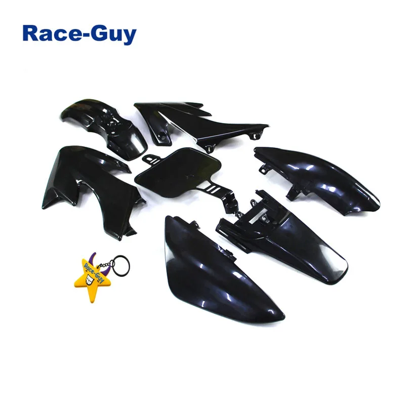 Black Plsatic обтекатель наборы для тела 50cc 70cc 90cc 110cc 125cc 140cc 150cc 160cc китайский Байк XR50 CRF50 SSR Thumpstar GPX топает - Цвет: Black