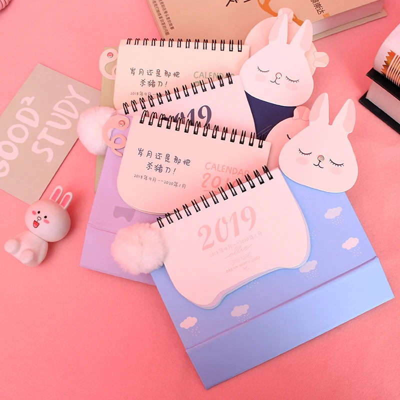 2019 год Новый поросенок DIY мультфильм мини настольная бумага календарь ежедневный