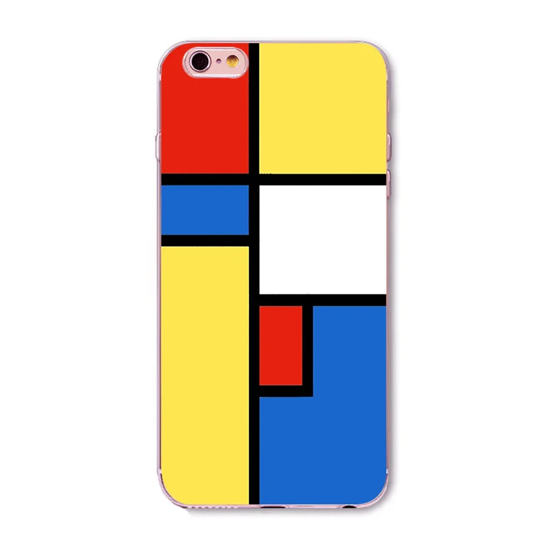 Mondrian минималистский De стиль современного искусства чехол для iPhone X XS Max XR 8 SamsungS7 S8