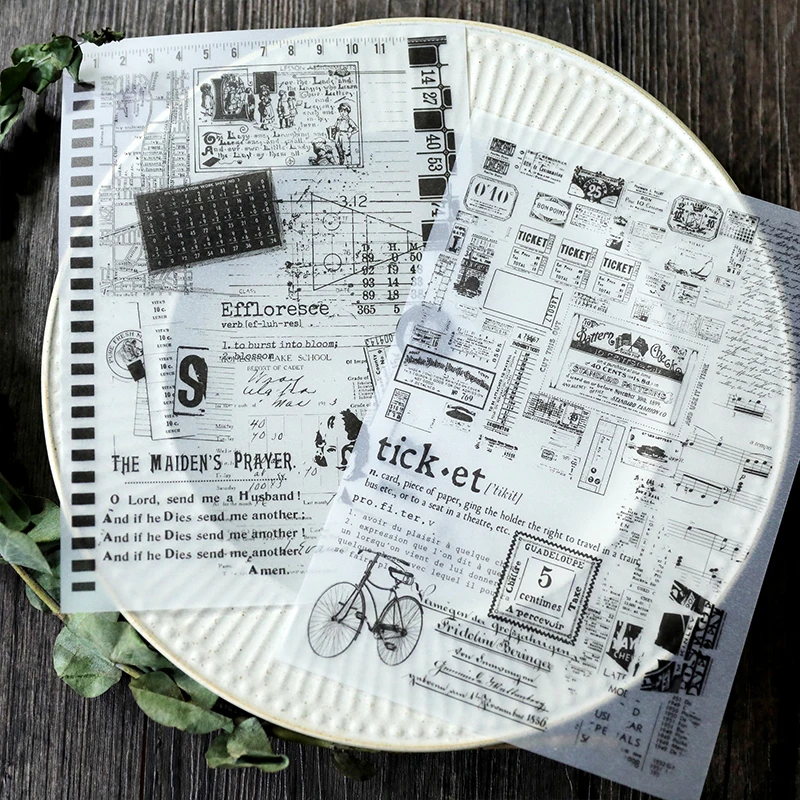 KSCRAFT винтажные черно белые вельветовые наклейки для скрапбукинга Happy