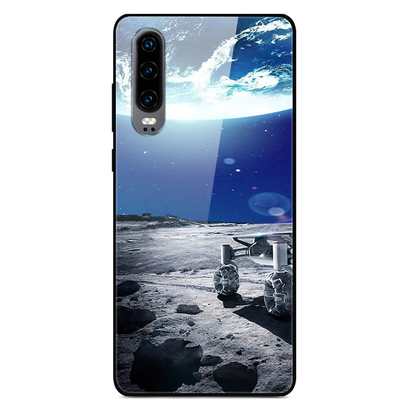 18 Чехол H для huawei P30, жесткий стеклянный чехол для телефона huawei P30 Pro P30Pro, Мягкий бампер, закаленное P 30, пространство для Huawe P30 - Цвет: 18