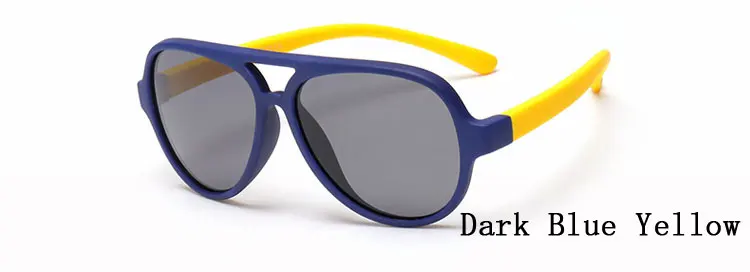 Dark Blue Yellow Ralferty Детские TAC мягкие поляризованные солнцезащитные очки для девочек и мальчиков Овальные Солнцезащитные очки Детские Анти-УФ очки детские очки Oculos 893 - Цвет линз: Dark Blue Yellow