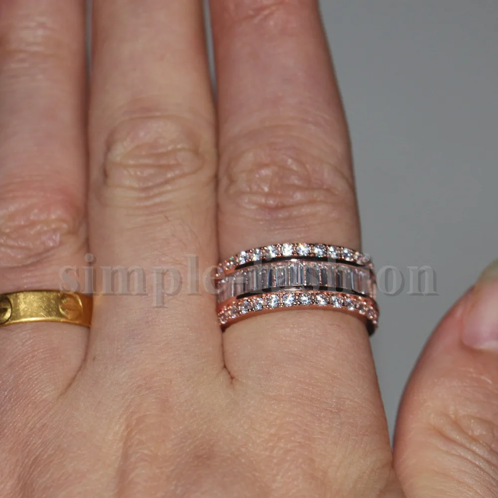 Модное ювелирное изделие Женское Обручальное Ювелирное кольцо розовое золото