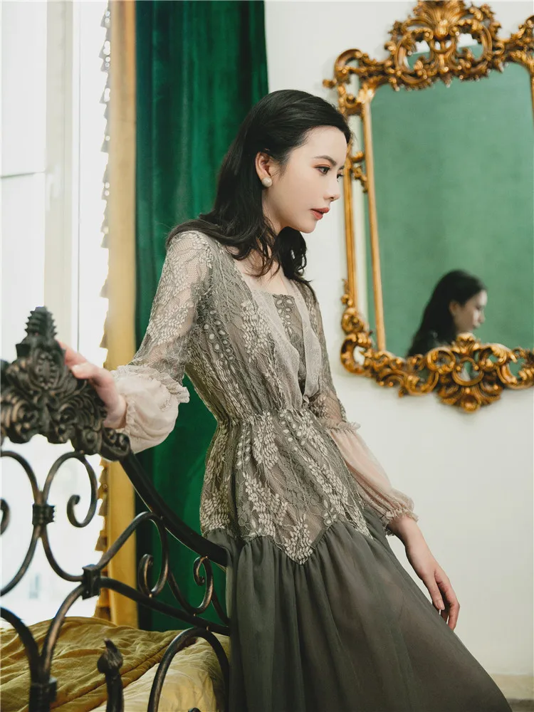 Tang Новое поступление летнее элегантное платье с квадратным воротником и