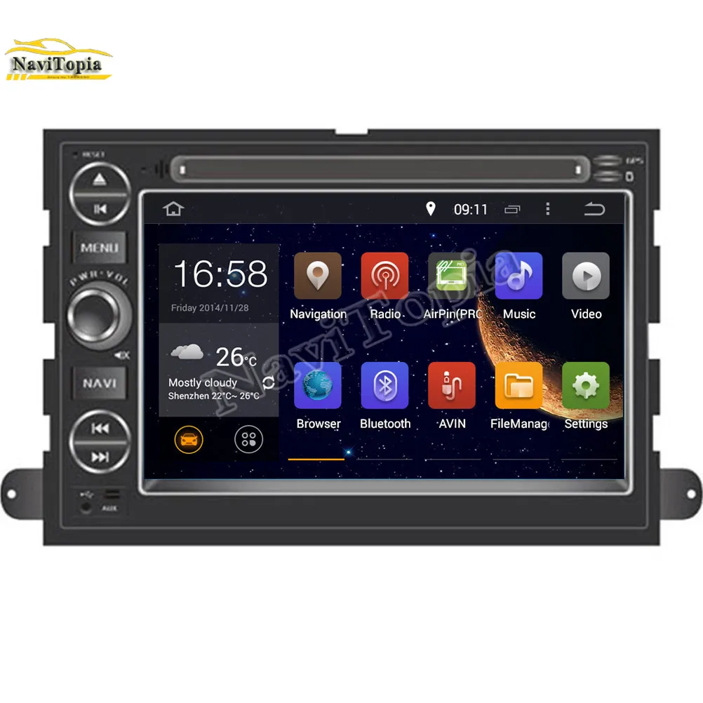 NAVITOPIA 4 Гб ОЗУ 64 ПЗУ PX6 шестиядерный Android 9 0 автомобильный DVD GPS для Ford Fusion Explorer 2006-2009