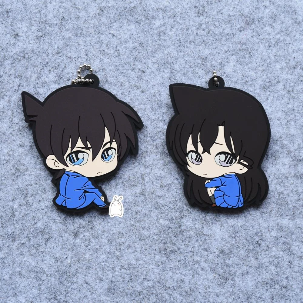 

Kudou Shinichi Mouri Ran Anime Detective Conan Rubber Keychain