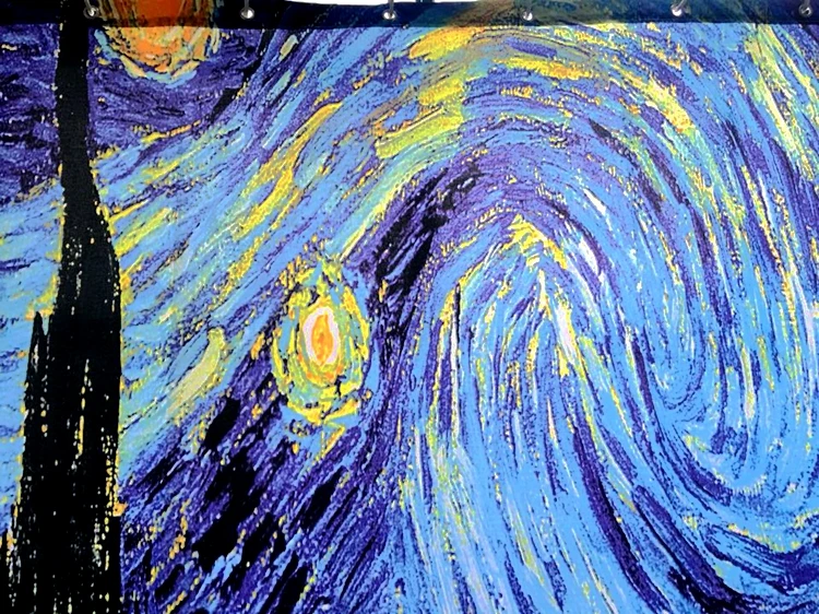 Водонепроницаемая душевая занавеска Звездная ночь из полиэстера с принтом