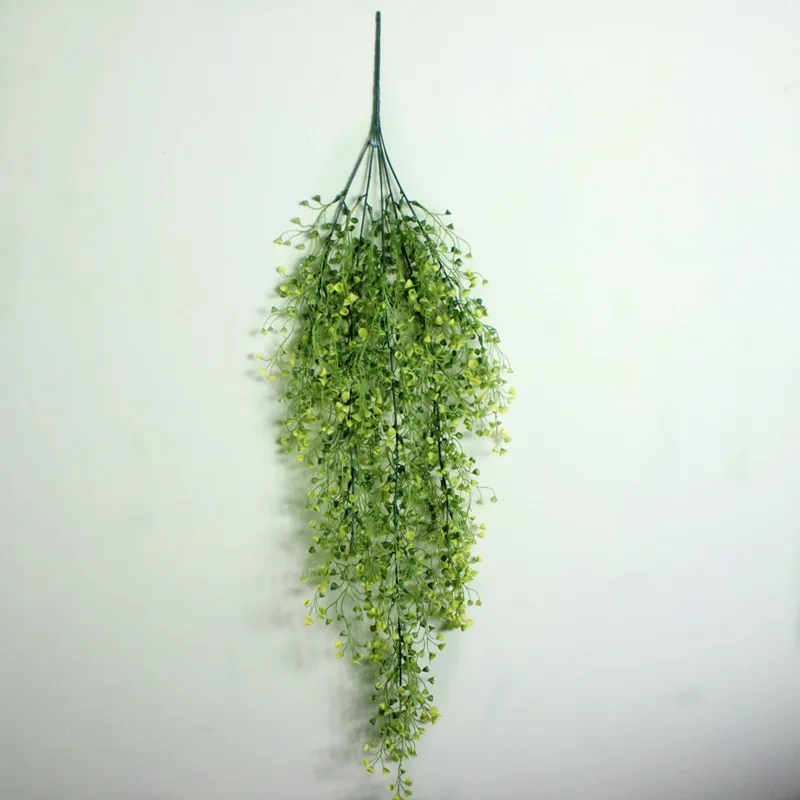 Зеленые Висячие растения искусственные + мини цветы ивовые стены украшение дома