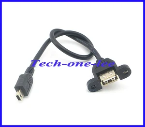 10 шт.лот USB A Female To Mini 5Pin Male Extension USB-A F Панель Крепление к Mini usb M разъем 5pin Кабель-адаптер Бесплатная доставка