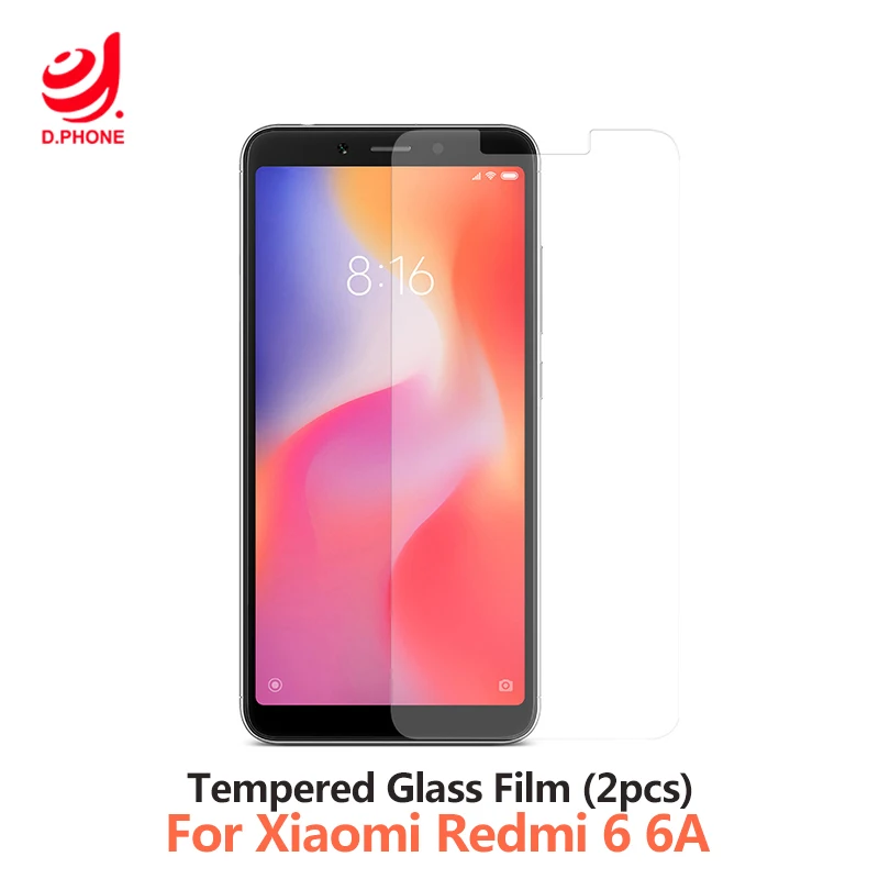 2 шт Защитное стекло для экрана для Xiaomi Redmi 6 для Redmi 6A закаленное защитная стеклянная пленка для экрана пленка
