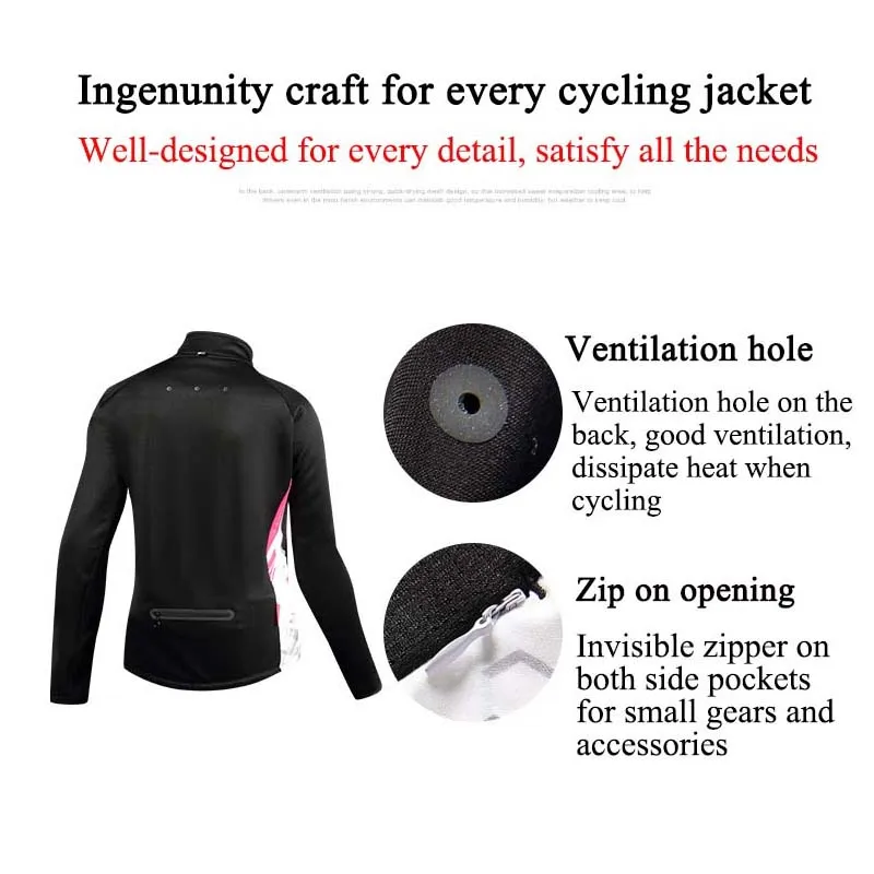 Женская куртка для велоспорта Santic зимняя ветрозащитная велосипедная из Джерси