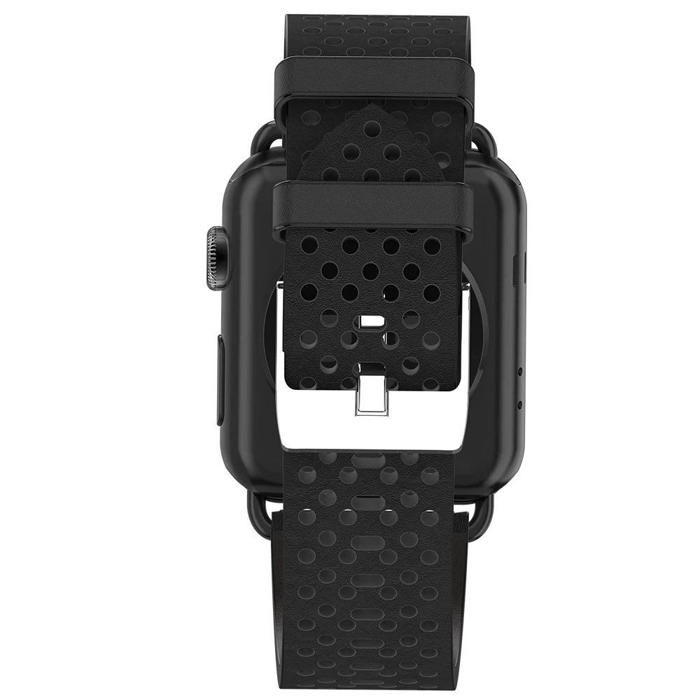 HOCO дышащий ремешок из натуральной кожи для Apple Watch Series SE 6 5 4 3 2 1 iWatch браслет 42 мм 44