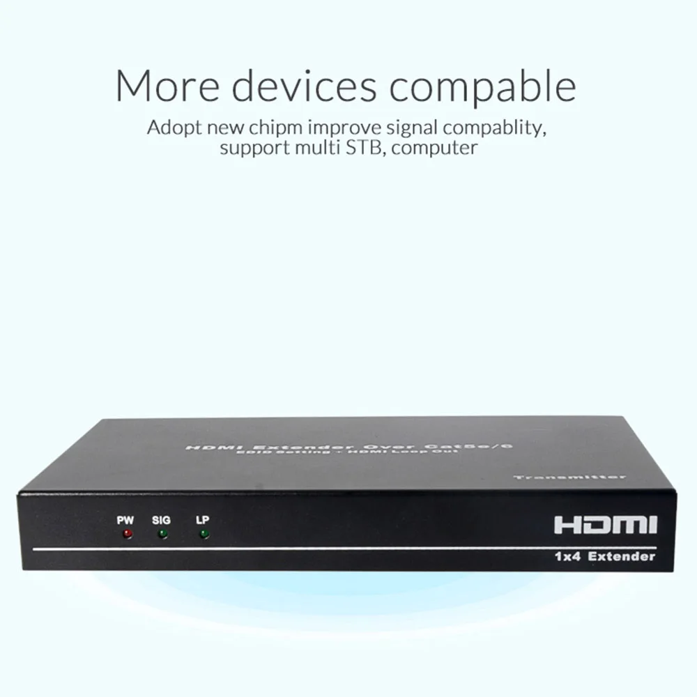 Unnlink HDMI удлинитель 60 м (1 шт.) 2 CAT5E/6 Разделитель с мультимедийным интерфейсом