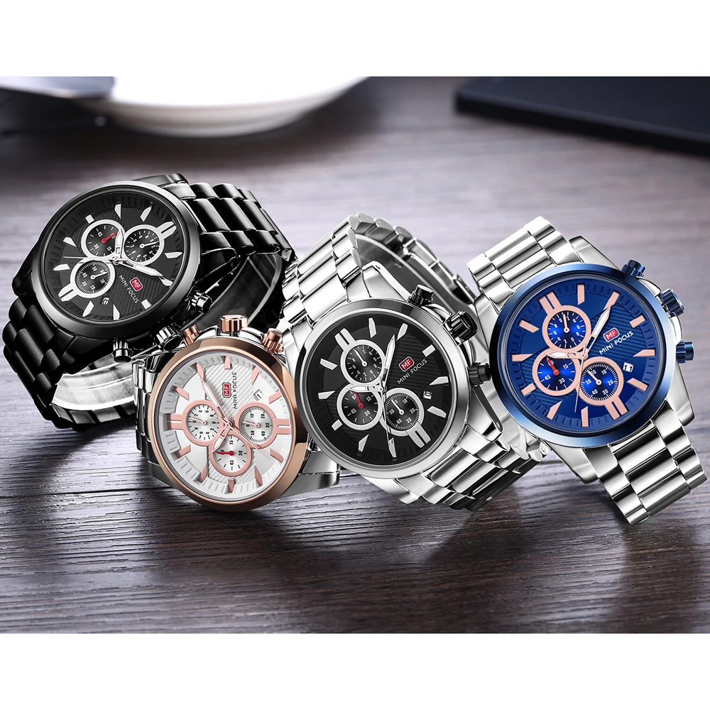 Топ люксовый бренд часы Мужские кварцевые наручные нержавеющая сталь Besiness