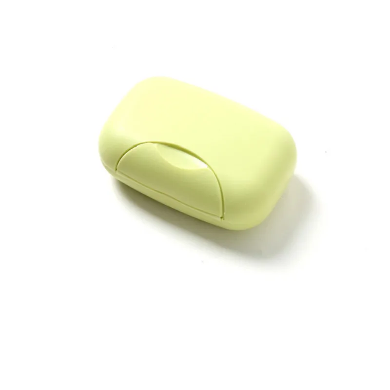 Travel Portable Creative Disposable Boxed Soap Paper Slice Sheets Mini Paper Soap Travel Hiking Container Soap Box - Цвет: green-l