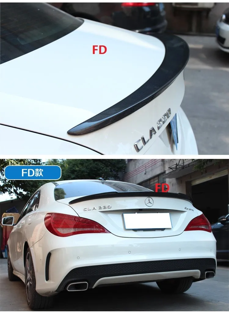 Подходит для Mercedes-Benz cla cls300cls350 amg модифицированный Карбон волокно заднее крыло с задним спойлером крыло