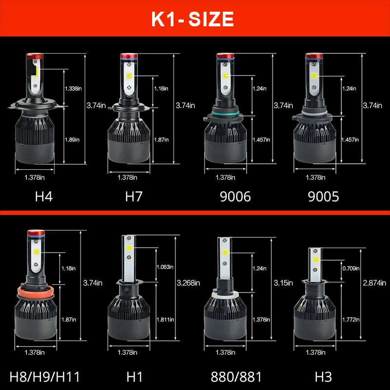 Светодиодные Автомобильные фары NAO H4 H7 H11 HB4 HB3 H1 автомобильные H3 H8 H9 H13 H27 9005 9006 36 Вт