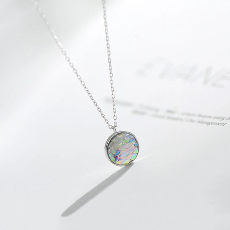 Подвеска в виде сердца из смолы форме Русалочки ожерелье для женщин