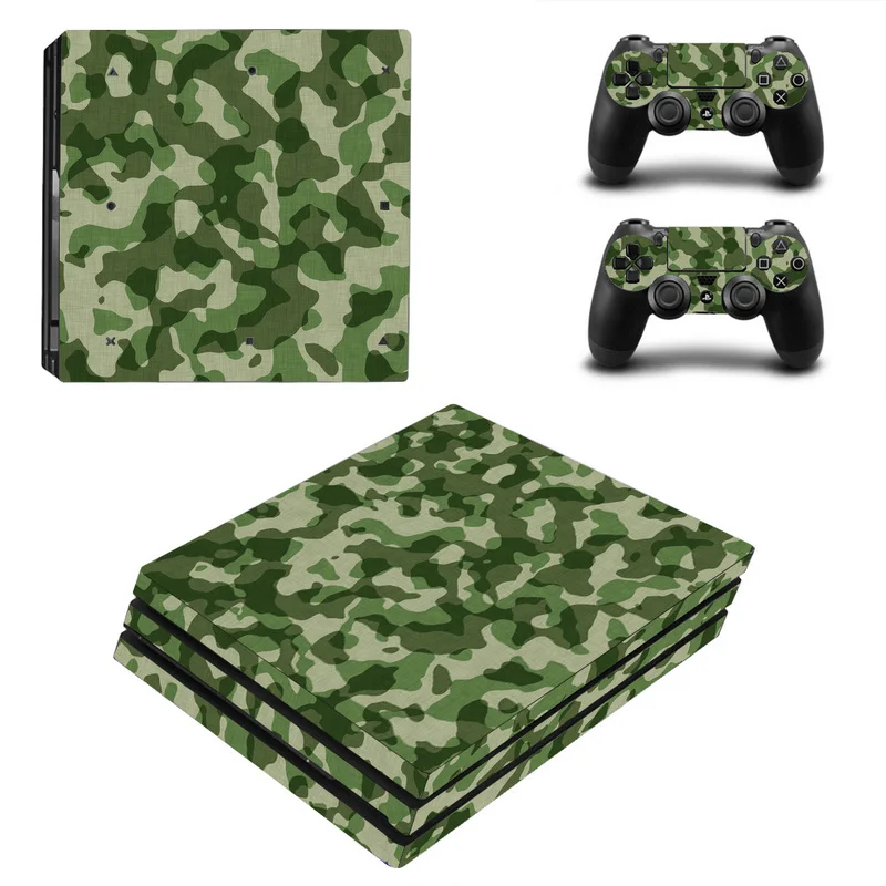 Камуфляжный Дизайн Наклейка кожаный чехол для PS4 консоль наклейки+ 2 шт контроллер защитные оболочки для PS4 Pro игры аксессуары