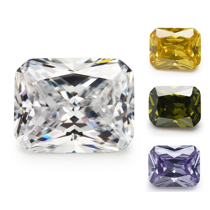 10 шт. 4x6-13x18mm Белый Оранжевый Фиолетовый Шампань розовый желтый зеленый Octangle форма