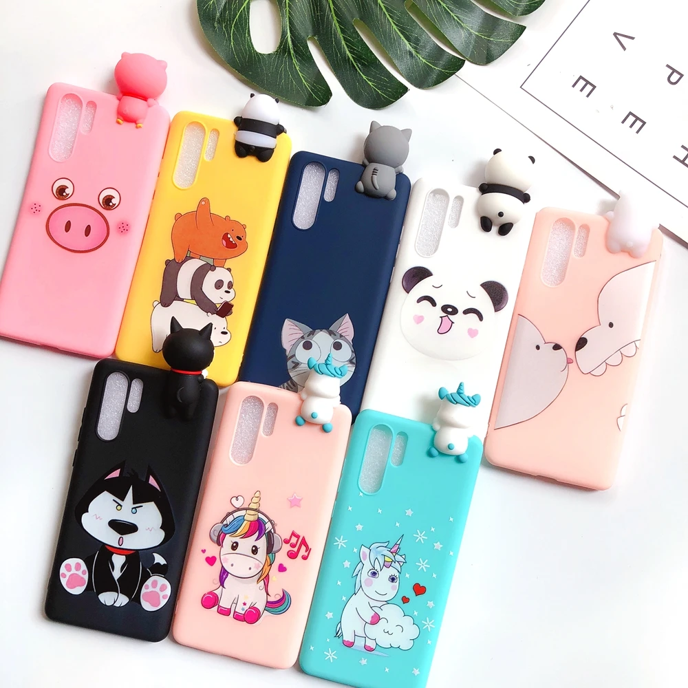 3D чехол P30 Pro для Huawei Kawaii силиконовый с единорогом etui Lite Plus P30Pro телефона|Бамперы| |