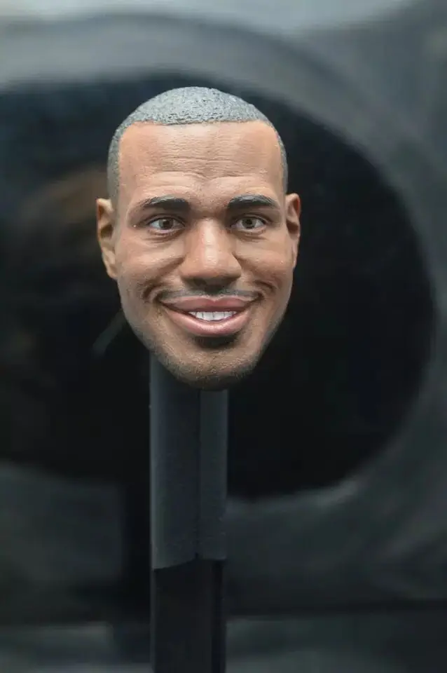 Мужская Фигурка улыбающееся лицо 1/6 Леброн Джеймс голова для Enterbay TBLeague горячие