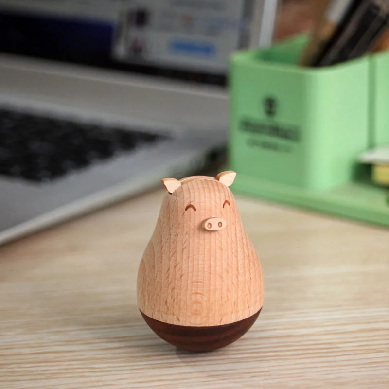 Милые животные Лось Копилка деревянные поделки DIY домашние декоративные