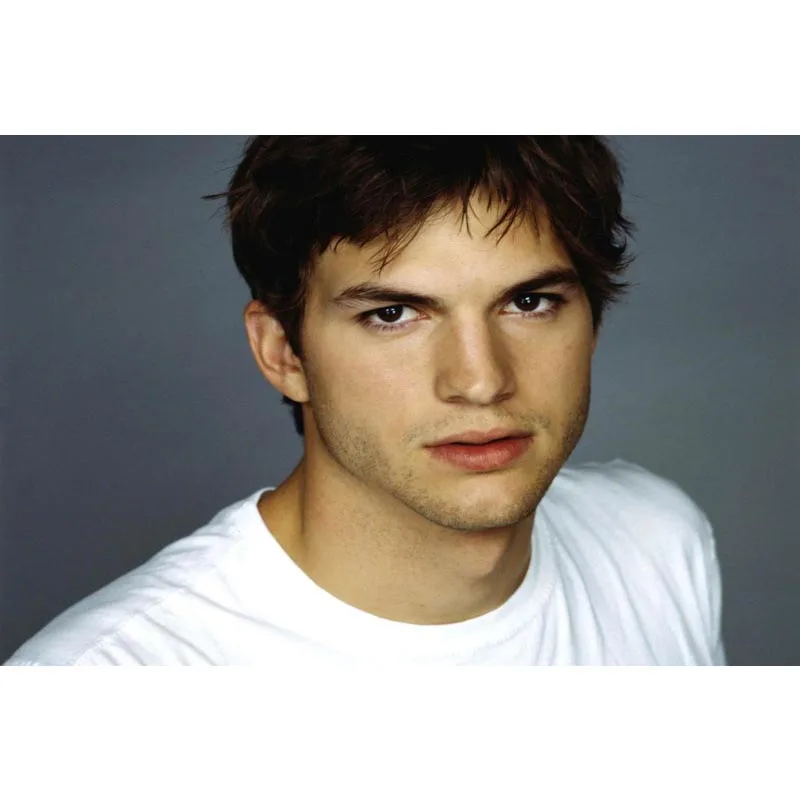 Новинка 2017 года Новое поступление Ashton Kutcher холст ткань тканевый плакат