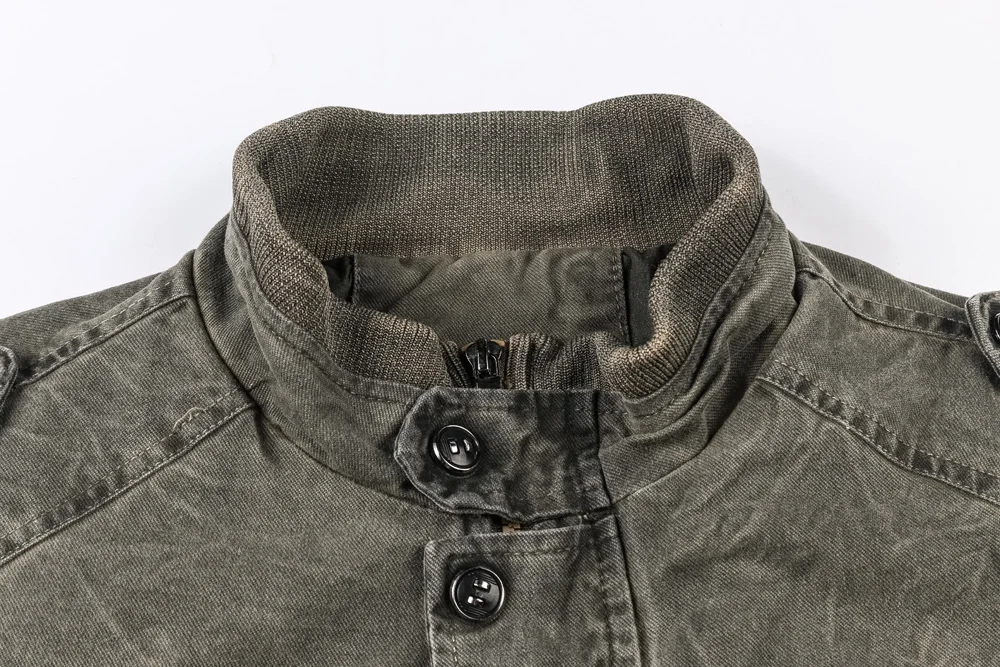 Мужская куртка в стиле ретро повседневная хлопковая большого размера на весну и