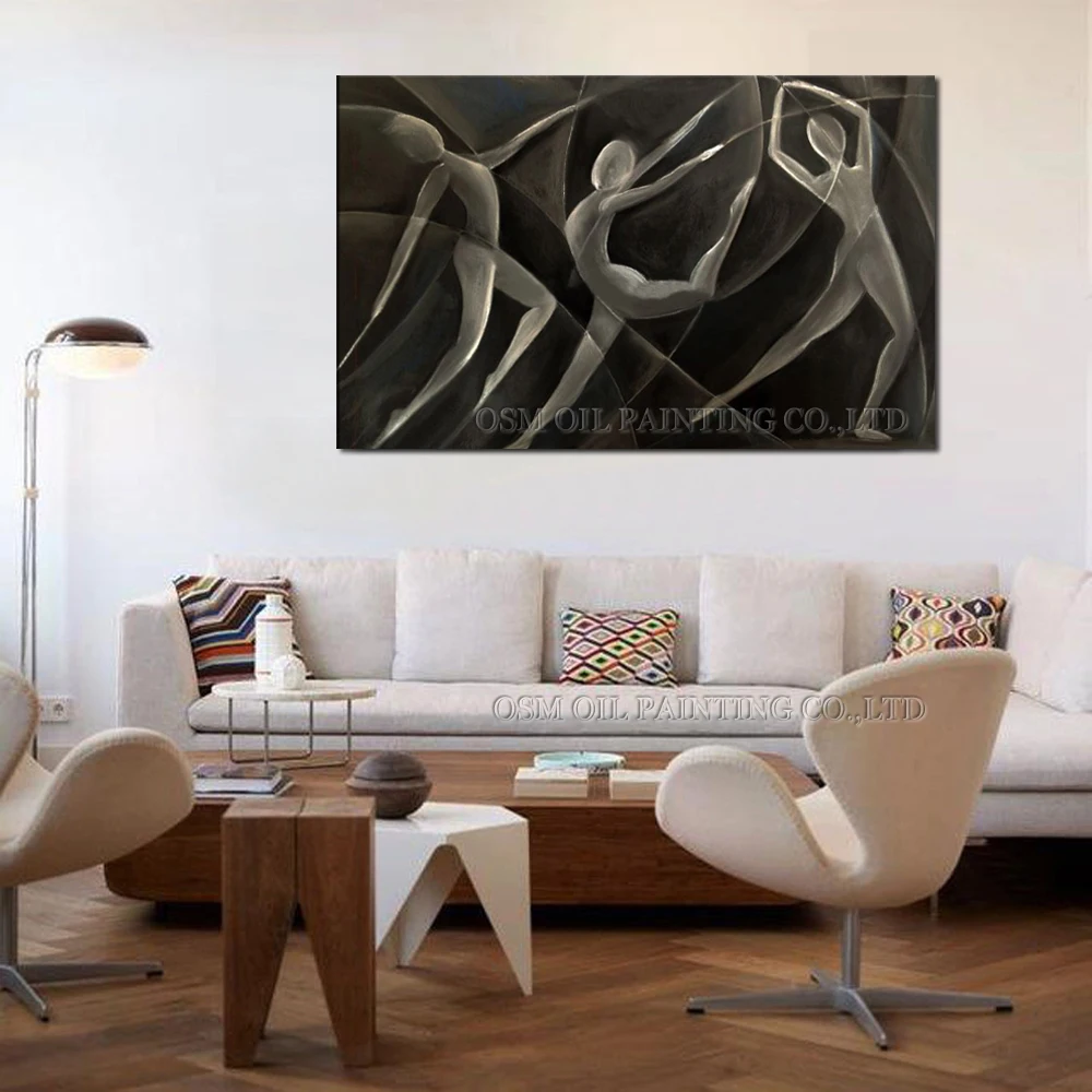 Картина маслом на холсте Танцующие люди | Дом и сад