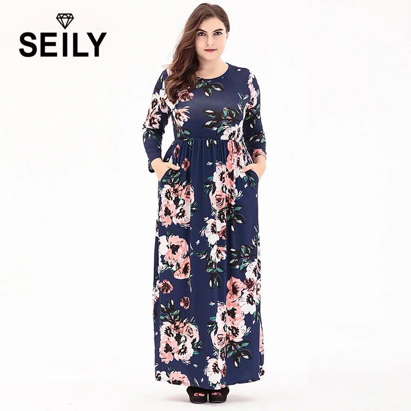 Женское длинное платье с цветочным принтом в стиле ретро|maxi dress|vestidos plusdress plus |