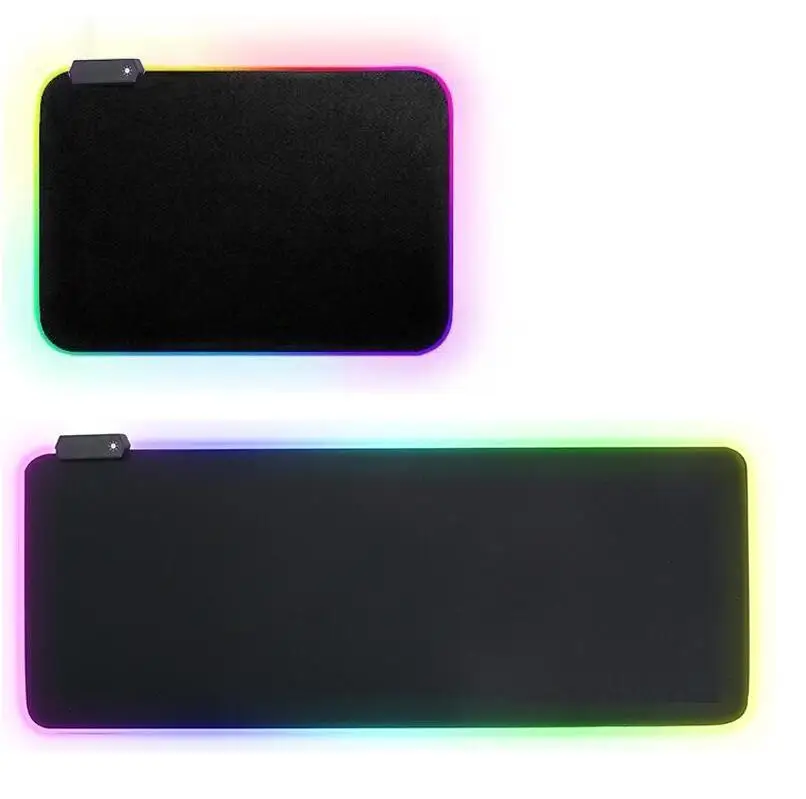 Большой игровой коврик для мыши 900x400 мм черный RGB цветной светодиодный клавиатуры