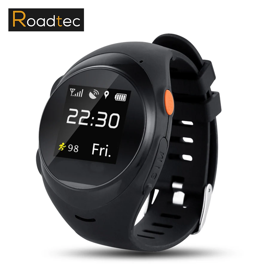 Roadtec GPS/LBS расположение часы для пожилых людей Smart Watch SOS экстренного вызова