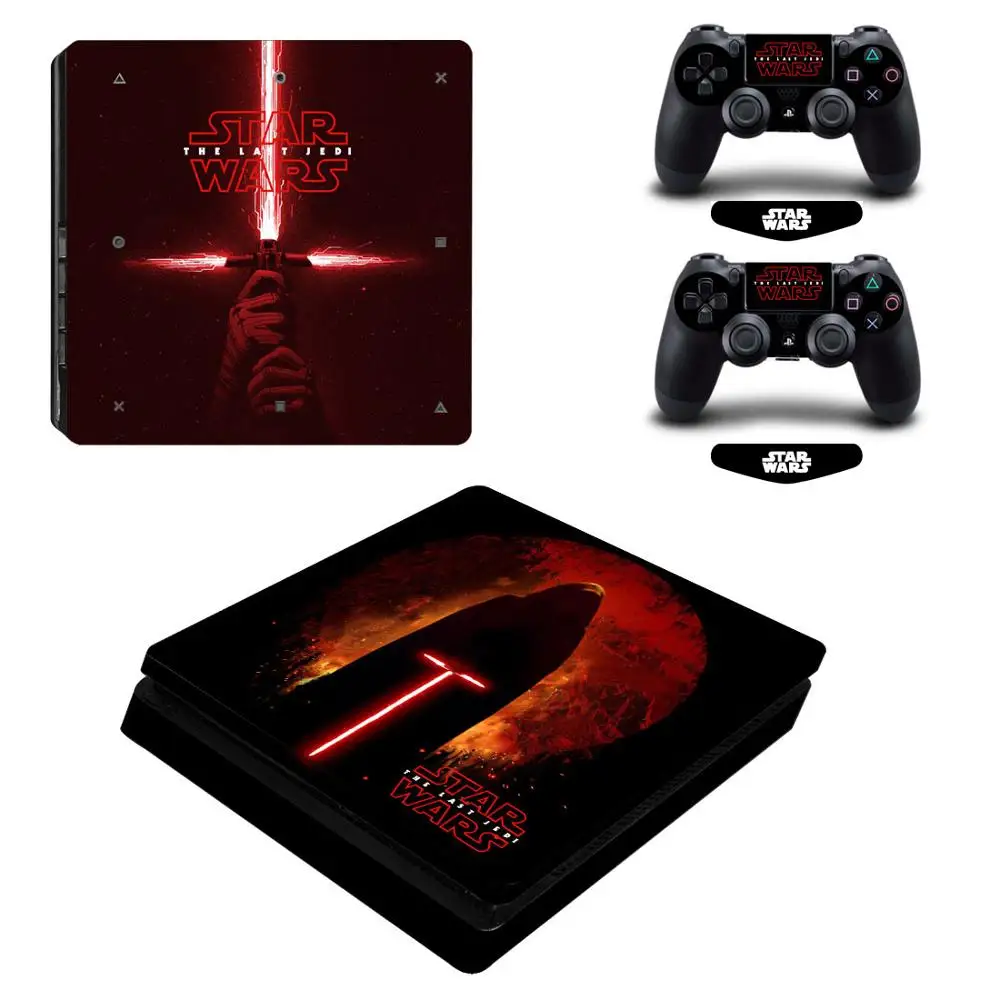 Darth Vader ARRKEO Звездные войны виниловая наклейка PS4 тонкая кожа Наклейка для sony playstation 4 Slim консоль и 2 контроллера как рождественский подарок - Цвет: Darth Vader